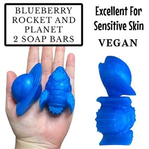 1 Bar, Rocket and Planet Blueberry, Handmade Soap ( PRICE IS FIRM )